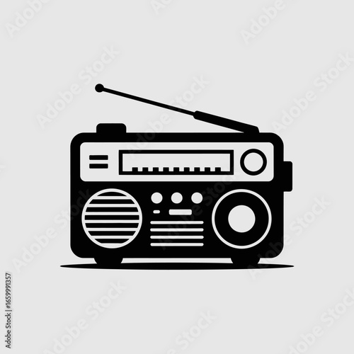 Vintage Radio Icon Illustration