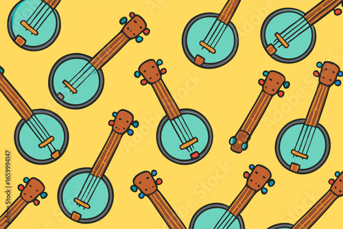 Banjo Pattern A Musical Background