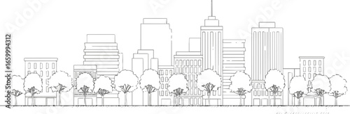 Create a Architectural Drawings, Minimal style cad tree line drawing, Side view, set of section wetland forest outline for landscape design drawing in seperate element vector art color.