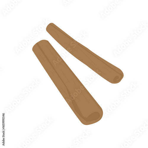 vector illustration of cinnamon bark herb for seasoning or medicine