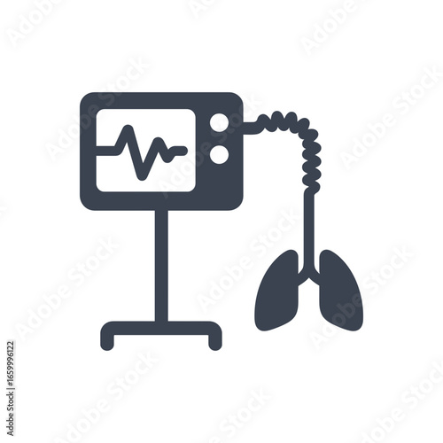 Ventilator Lung Machine Icon