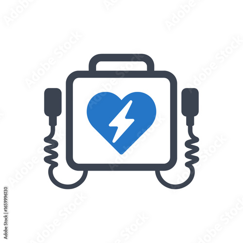 Heart Defibrillator Medical Icon