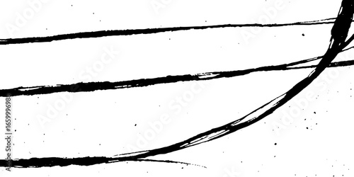 Random lines vector American ink brush strokes black hand drawn stripes, Rough grunge thick paint line texture. Vector sketch lines.