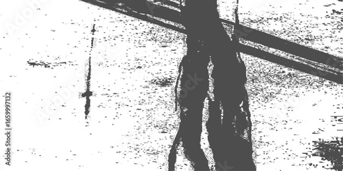 Random lines vector American ink brush strokes black hand drawn stripes, Rough grunge thick paint line texture. Vector sketch lines.