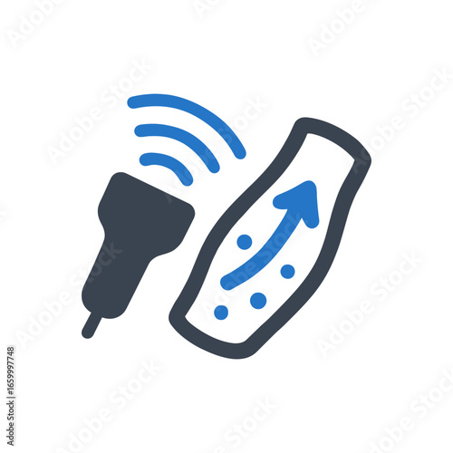 Vascular Ultrasound Flow Icon