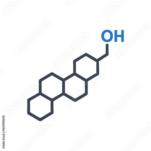 Cholesterol Molecule Structure Icon