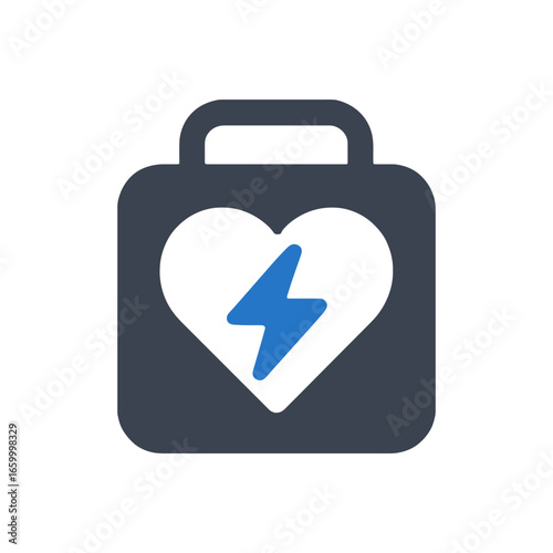 Portable Defibrillator Device Icon