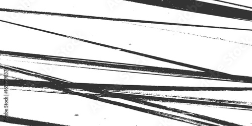 Random lines vector American ink brush strokes black hand drawn stripes, Rough grunge thick paint line texture. Vector sketch lines.