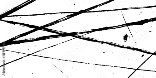 Random lines vector American ink brush strokes black hand drawn stripes, Rough grunge thick paint line texture. Vector sketch lines.
