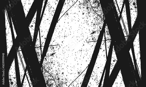 Random lines vector American ink brush strokes black hand drawn stripes, Rough grunge thick paint line texture. Vector sketch lines.