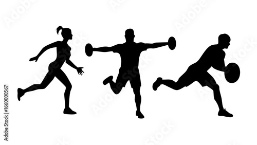 Diverse athletes in action sports teamwork