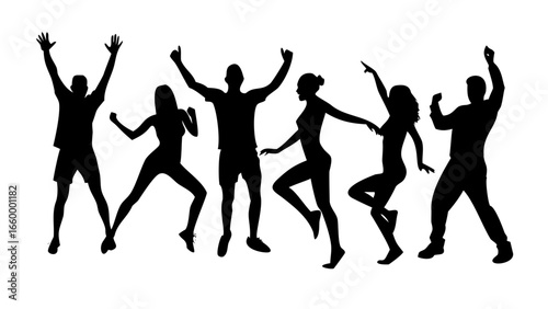 Energetic dancer performing a dynamic move silhouette