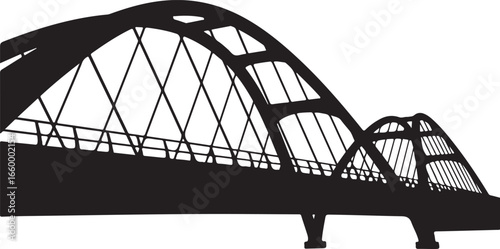 Bridge Silhouette Vector | Modern Urban Architecture Design