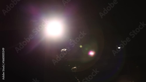 Lights In Dark Empty Theatre Turn On Directly At Camera