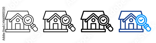 Home Inspection Icon Different Style Outline Collection Set