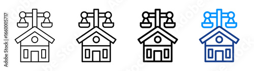 Property Law Icon Different Style Outline Collection Set