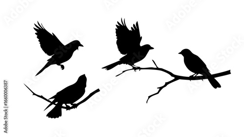 Minimalist black silhouette of a single rose flower