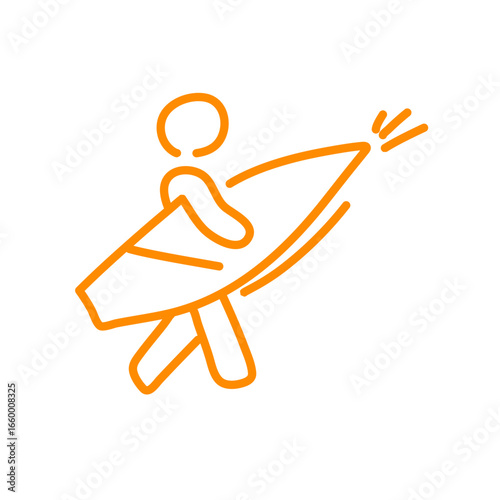 Surf icon vector