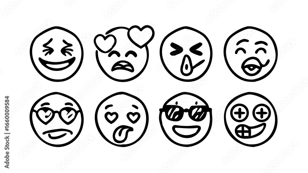 Fototapeta premium Smiling Face With Open Mouth And Cold Sweat emoji happy