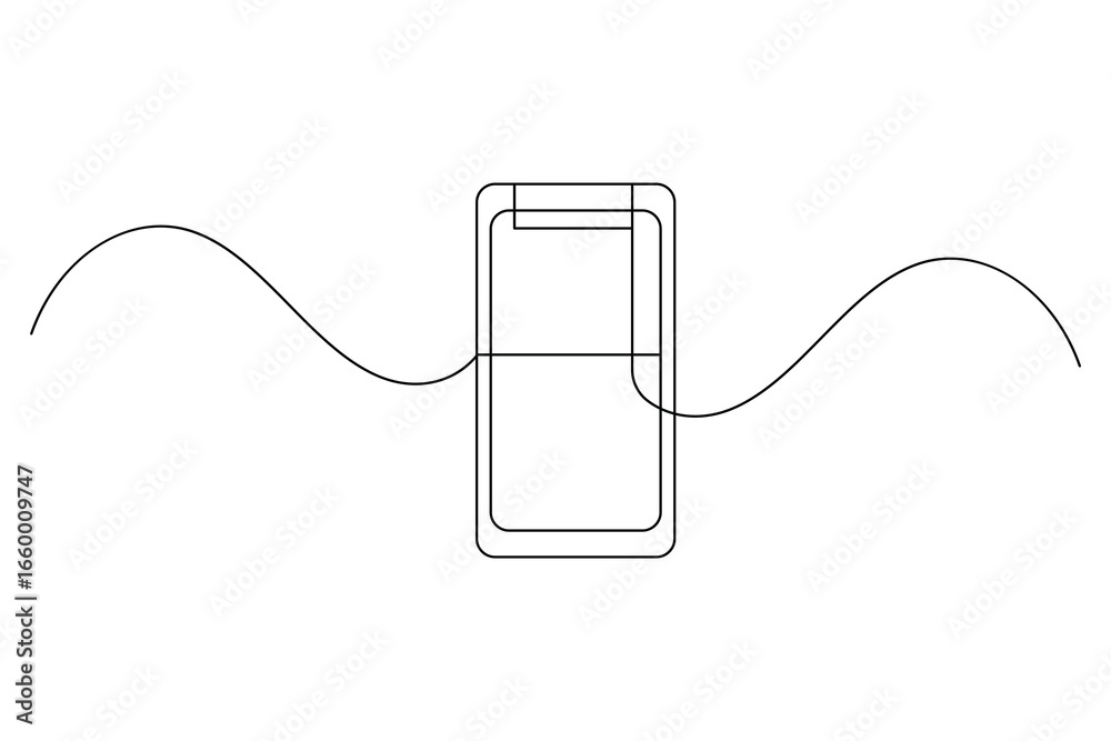 Obraz premium Clipboard continuous one line drawing minimalist outline vector illustration 
