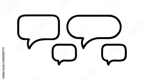 Speech Bubbles Outline talk bubble chat bubble