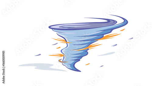Stylized Tornado Swirl With Debris storm weather