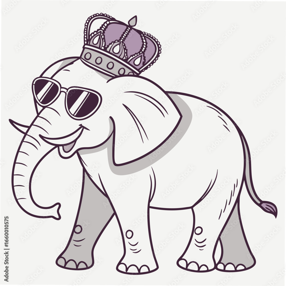 Fototapeta premium elephant cartoon illustration