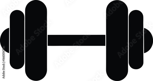 Dumbbell vector icon on white background. dumbbell vector icon, great design for any