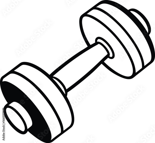 Dumbbell vector icon on white background. dumbbell vector icon, great design for any