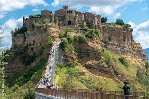 Italy Lazio Civita di Bagnoregio panoramic view