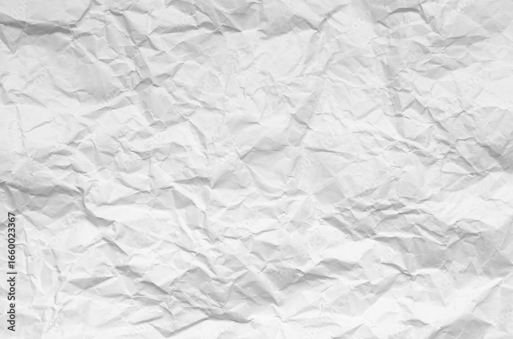 Obraz premium Close-up macro of white crumpled paper texture,Close-up shot of white crumpled paper texture.