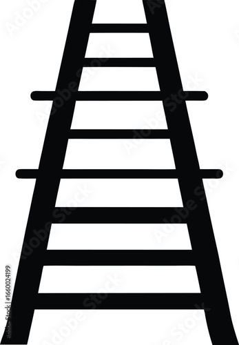 Ladder icon worker black vector background design.