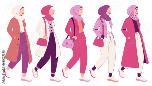 Diverse Women in Stylish Outerwear and Accessories.