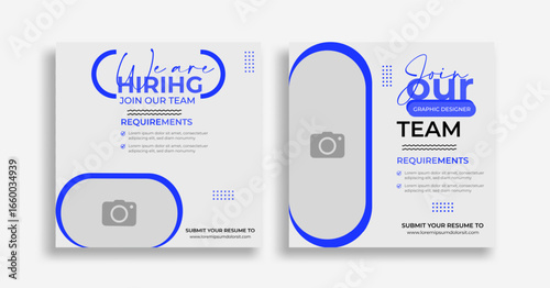 We are hiring for job vacancy Social Media Post Or Instagram Promotional Social Media Square Banner Template Design