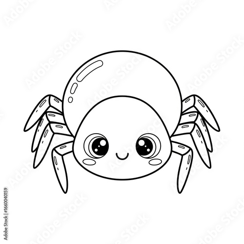 Cute spider for colouring