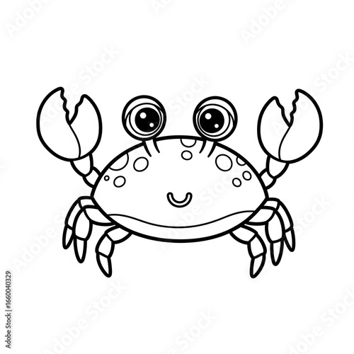 Cute crab for colouring