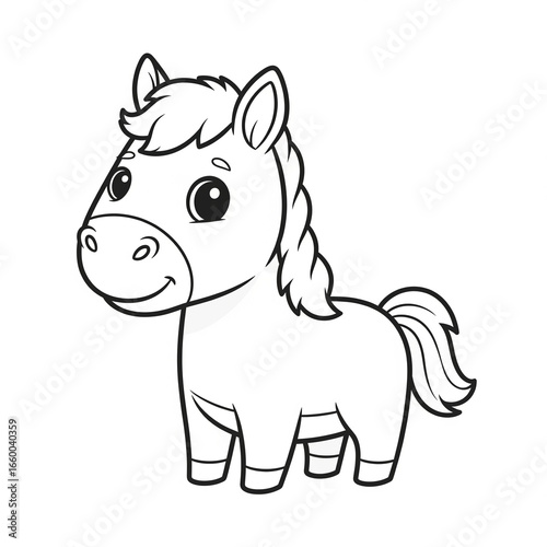 Cute horse for colouring