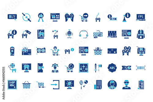 Gaming Ecommerce Line Icons