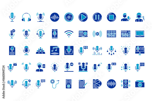 Podcast Line Icons