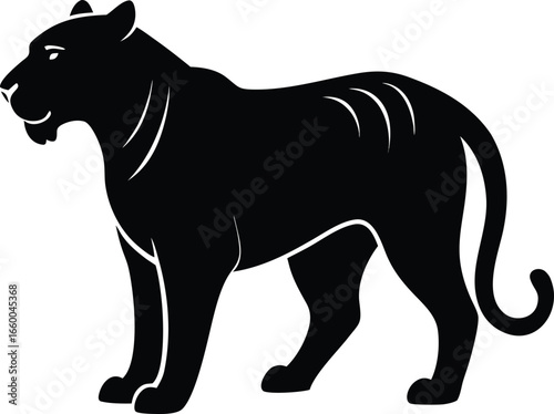 silhouette of a tiger