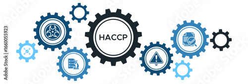 Hazard Analysis and Critical Control Points (HACCP) Icon Concept for Food Safety and Risk Management Systems