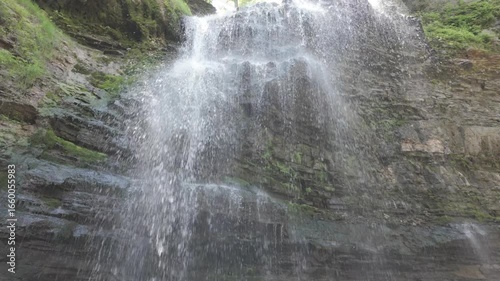 Wallpaper Mural Tiffany waterfall 4K video in slow motion, in summer, Ontario, Hamilton, Canada Torontodigital.ca