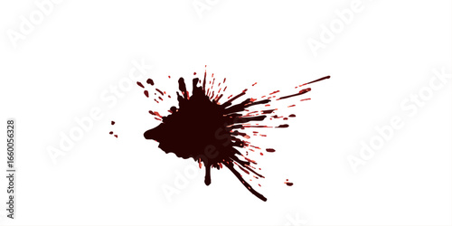 Ink splashes stencil very detailed collection. High quality manually traced. Retro grunge banners set	