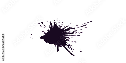 Ink splashes stencil very detailed collection. High quality manually traced. Retro grunge banners set	