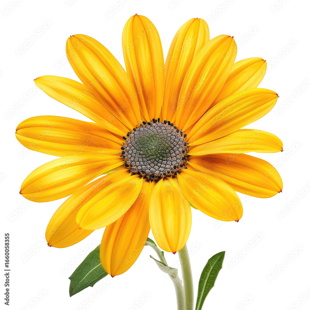 Obraz premium Yellow Daisy Flower Blooming Solo in Natural Outdoor Setting.