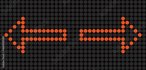 電光掲示板の矢印