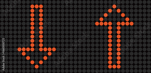 電光掲示板の矢印