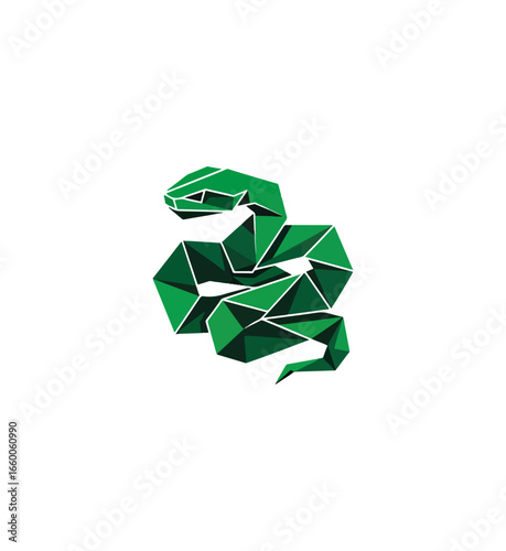 Geometric snake illustration