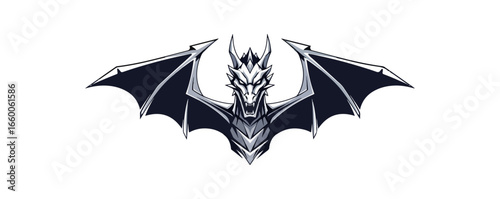 Majestic dragon logo graphic
