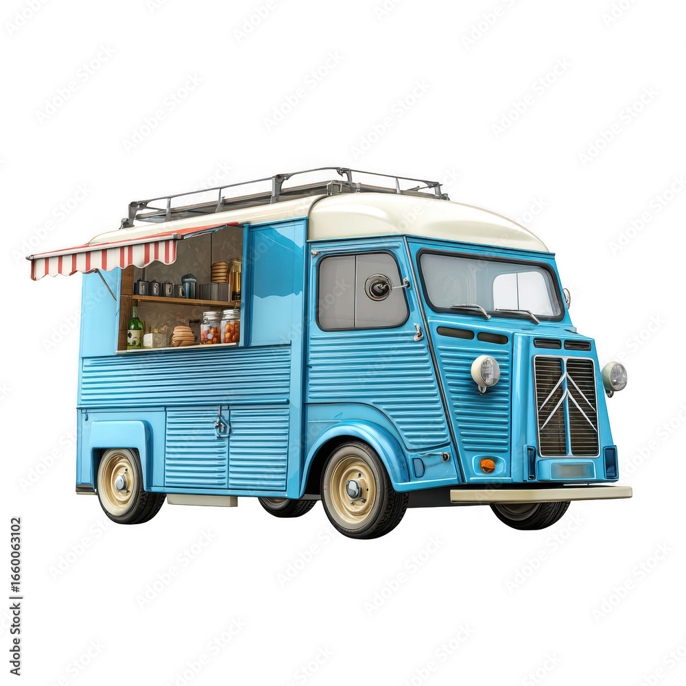 Fototapeta premium Food truck. isolated object [Transparent Background PNG].